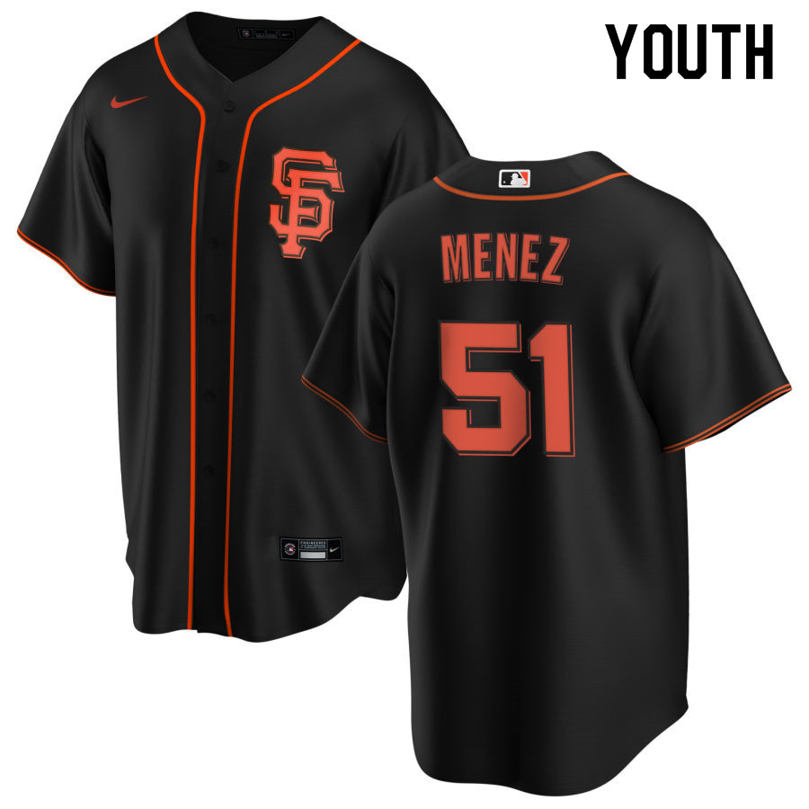 Nike Youth #51 Conner Menez San Francisco Giants Baseball Jerseys Sale-Black